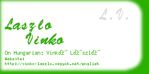 laszlo vinko business card